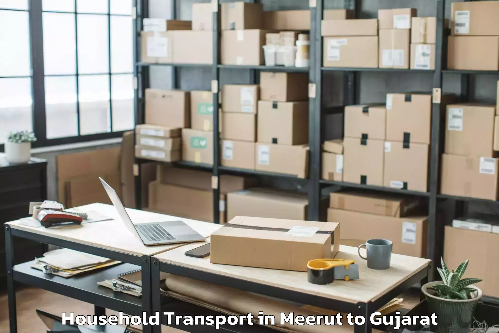 Top Meerut to Kanodar Household Transport Available